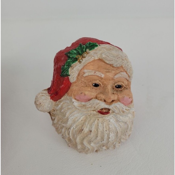 VTG Set Kemp & Beatley Santa Claus Head Tablescape Napkin Rings - Picture 1 of 4